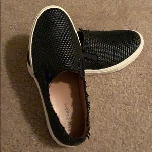 Black slip on sneakers